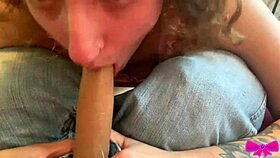 pov deepthroat gagging on creep's cock after sunbathing spy watch!