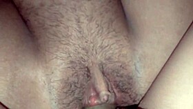 playing with big girl's shaved pussy rubbing clit till she squirts then thrusting deep inside