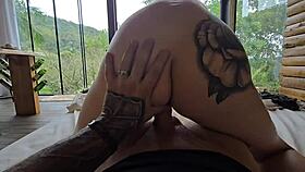 Man, took my girlfriend to mountain cabin for wild part 2 fun! 🔥👅🏔️