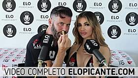 elo podcast plays with veve valencia's tits during their chat