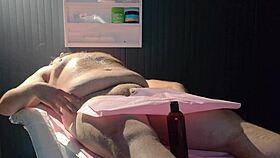 masseuse delivers lingam prostate massage fingering fat guy's tight ass
