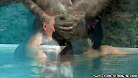 outdoor oiled massage leads to intimate cock sucking