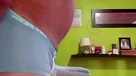 she gets so hot and starts masturbating wildly with a massive cumshot finish