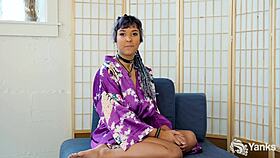 curvy ebony midori black clenches in multiple body-shaking orgasms with toys