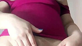 hey check this latina milf flashing her huge cameltoe pussy lips