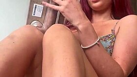 Petite Atlanta Moreno rides lesbian dildo fantasy hard 😍🍆💦