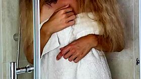 watch this hairy milf masturbate in the shower with dirty talk