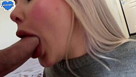 hot tattooed blonde rides cock swallowing every drop