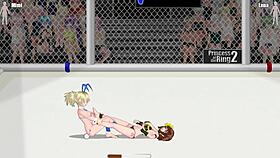 PRINCESS RING 2 MIMI VS RENA LESBIAN WRESTLING CLASH!