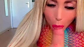 hot blonde craves DEEPTHROATING huge cock in blowjob frenzy