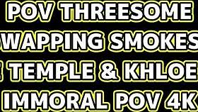 Chloe and Dean swap huge cocks in wild double suck fest