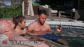 Blonde Paige Owens rides cock then takes pounding deep