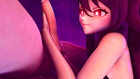 vicineko delivers intense BLOWJOB to hu tao in erotic encounter