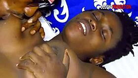 roommate chubby babe bent over dorm bed for first big cock doggystyle pounding