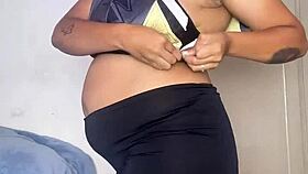 chubby ebony babe slips into varesa genshin cosplay