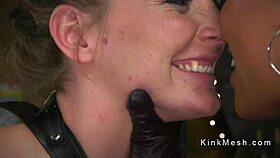 lesbian group dominated with bound anal fucking and whipping