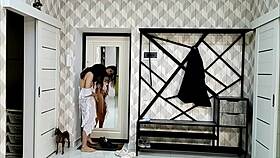 Angie Elif pounds her chubby pussy in hot solo masturbation frenzy