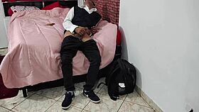 my busty milf caught me stroking and made me slide into her wet pussy