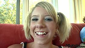 wanna see this blonde teen gag on monster cock for facial?