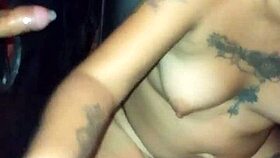 horny latina whore sucks cock through glory hole