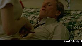 alexandra daddario strips naked bound in handcuffs on sofa true detective style