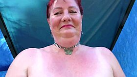 Trashy Kiwi Milf's Blatant Public Pussy Display Holiday Park