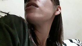 beautiful latina redhead housewife in bedroom begs amateur guy to stop filming and fuck her hungry ass