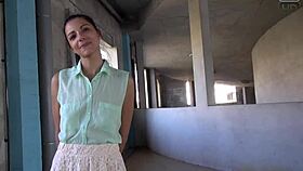 lovely 19yo justine tries first anal in french casting with dildo tease