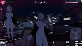 Hentai girl masturbates with dildo in fitting room