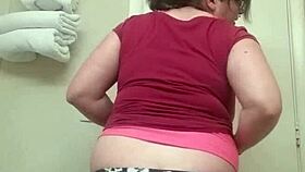 watching this sexy shemale striptease in panties gets me so hard