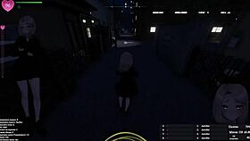 Hentai girl masturbates with dildo in fitting room