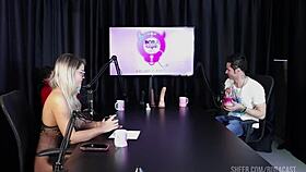 explosive jow jow bora cast blasts with bruna carlos on sheer red!