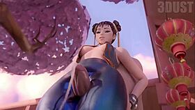 chun-li's massive ass and tits bounce in the hottest hmv action ever!