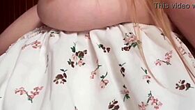 super cute natural babe fingers her pretty pussy close up in homemade fun