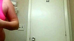 watching this sexy shemale striptease in panties gets me so hard