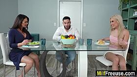 stepmom and young babe turned into fuck toys for huge cock fun?