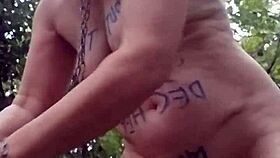 bound french slave humiliated outdoors chained forest doggystyle vibrator orgasm