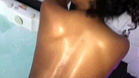 Chatting up my hot neighbor for steamy jacuzzi sex