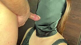 Hey, watch this amateur wife swallow cum to settle that huge debt