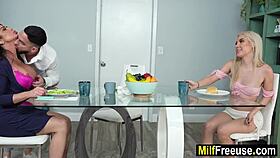 stepmom and young babe turned into fuck toys for huge cock fun?