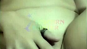 Black dildo stretches my tight little pussy till I explode