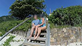 milf teases stranger with tongue then takes huge anal pounding in public 🍑😈