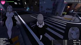 Hentai girl masturbates with dildo in fitting room