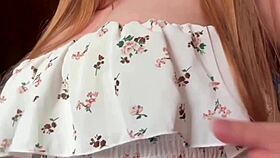 super cute natural babe fingers her pretty pussy close up in homemade fun