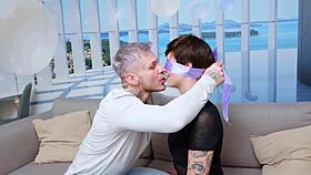 Her boyfriend offered his petite slut girlfriend for our wild anal gangbang orgy!