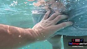 thai teen girlfriend pool fun turns hardcore shower doggystyle pounding