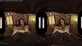 Katrina Jade sorcerer cosplay VR bent over doggy cowgirl pussy ride piercing tattoos