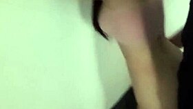 teasing classmate's tight pussy in the entrance before mouth creampie