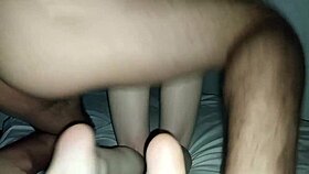 POV Doggy with Petite Amateur Twisting Feet in Rough Dripping Pussy Ride
