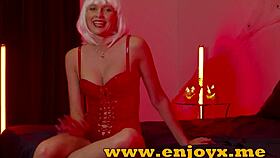 hey, wanna watch stacy cruz deepthroat leo santos' demon cock in halloween cosplay?